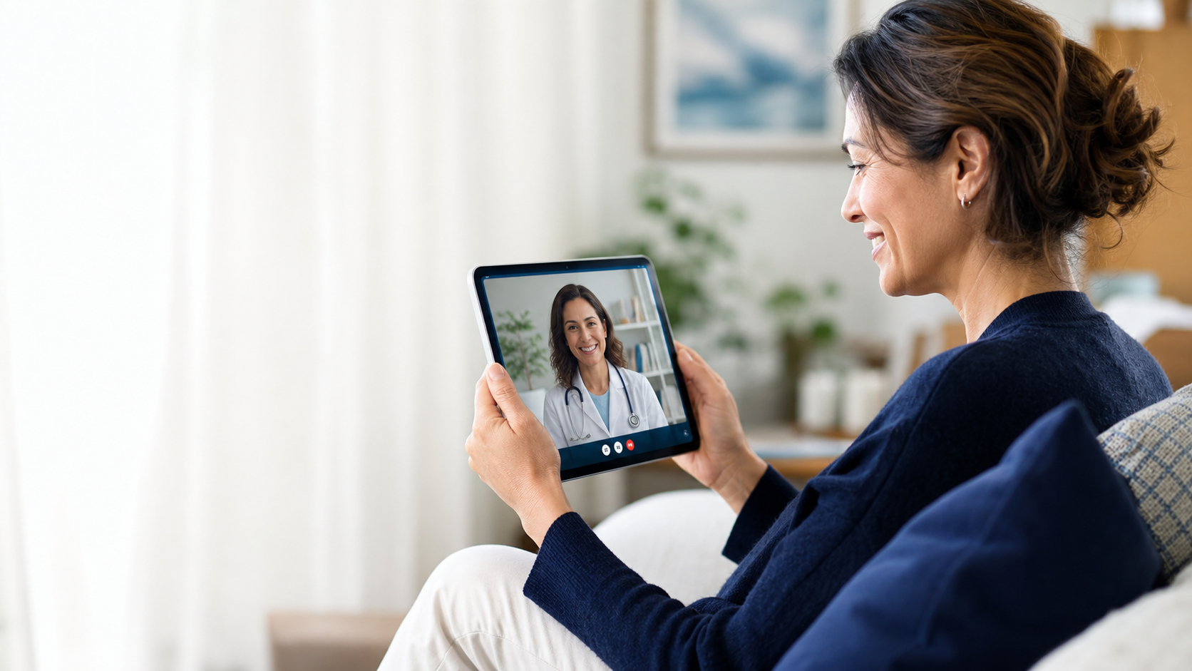 Paciente em atendimento de telemedicina